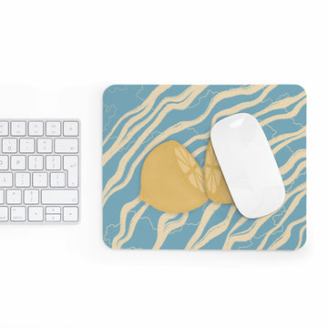 Yellow Waves Mouse Pad